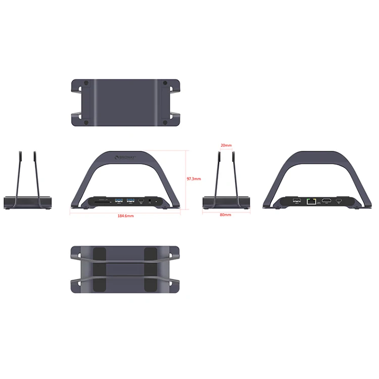 Pulwtop type c usb hub manufacturer docking charging rj45