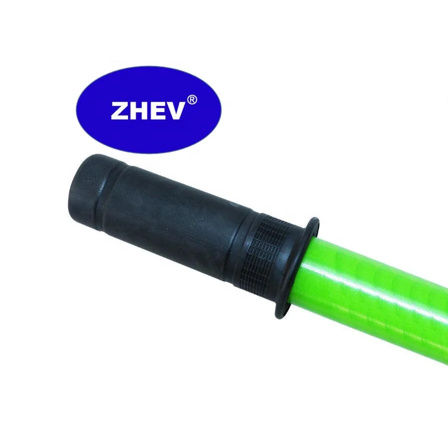 1.8M 2M 2.5M Green Fiberglass Rescue Rod Hook For Fireman Lifesafe Insulation