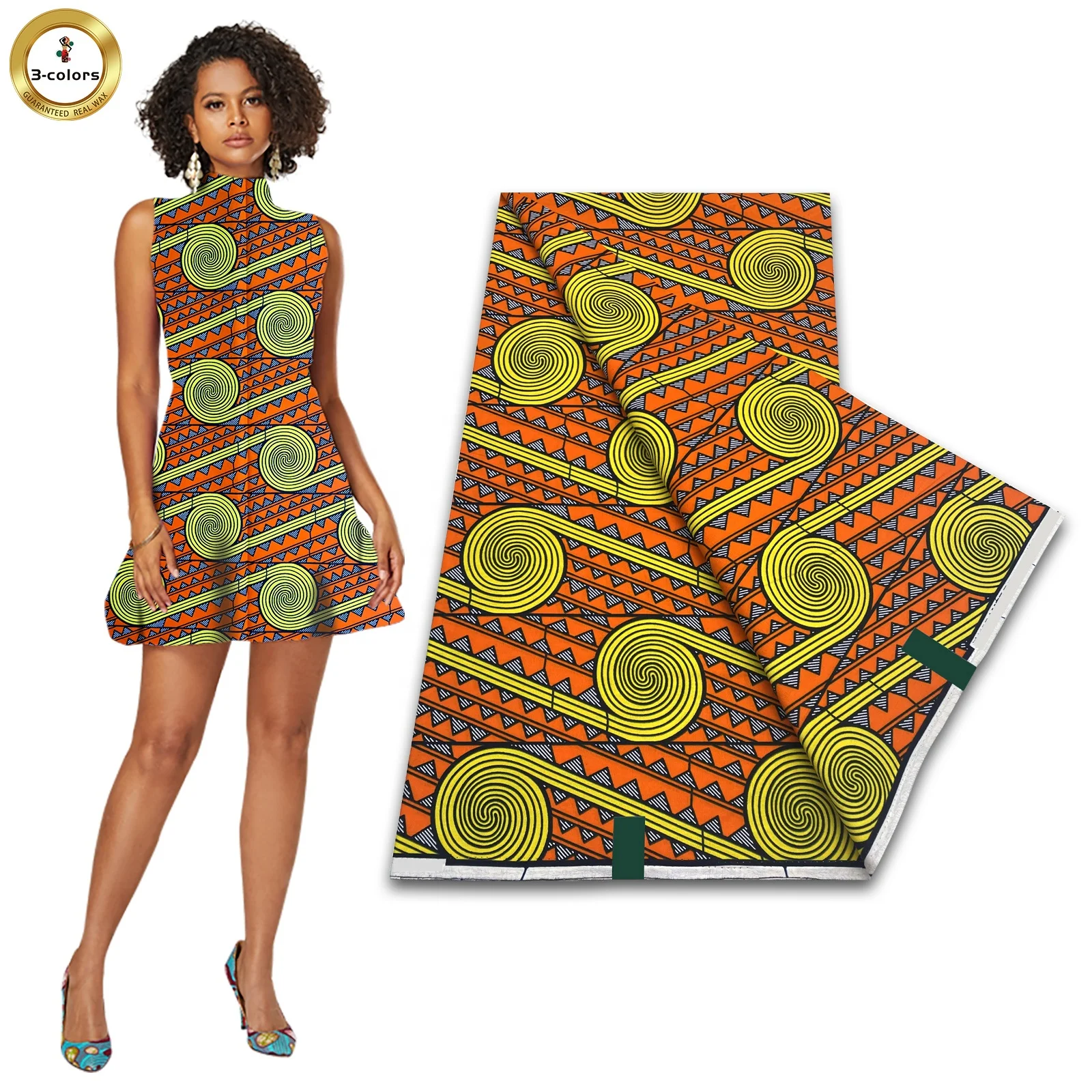 2022Hot Sales African Wax Prints Fabric Printed Real Wax Fabrics