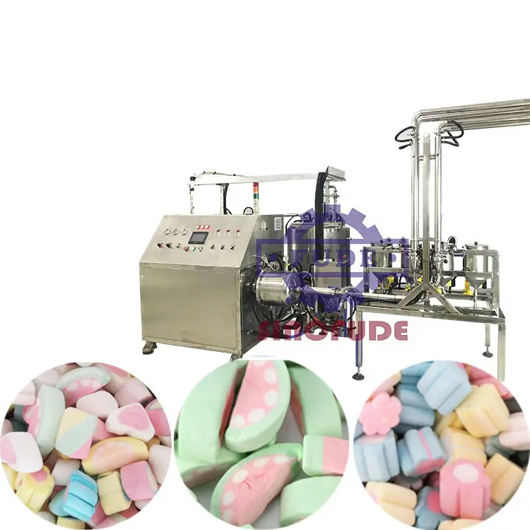Stainless steel automatic servo driven cotton candy industrial marshmallow extruder making machine production line