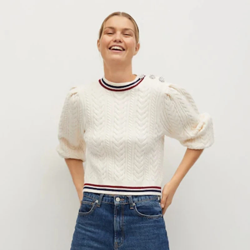 2022 New Spring custom knitted cardigan sweater unisex Decorated with