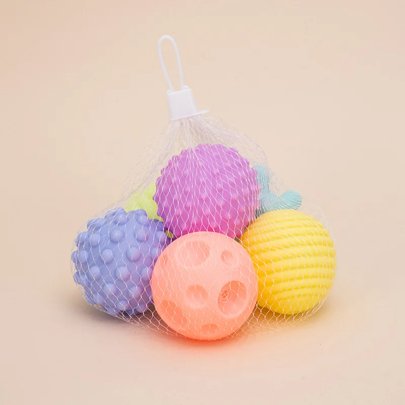 Newest sensory baby toys 6pcs Baby Textured Multi Ball Set Infant Sensory Balls Massage Soft Ball