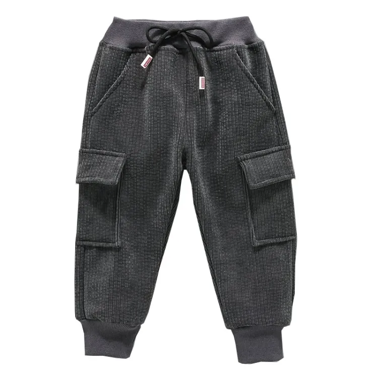 
New thicken fashion boys trousers korea style corduroy and velvet pants boys 