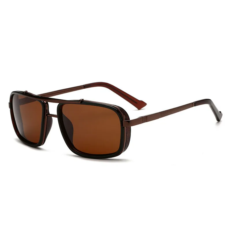 Manufactious Supply Custom Rectangular Pilot Polarized Mens Sunglasses With Wholesale Price