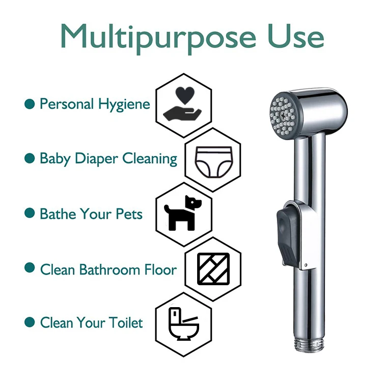 Factory Price ABS Bathroom Bidet Spray Handheld Sprayer Cloth Diaper Washer