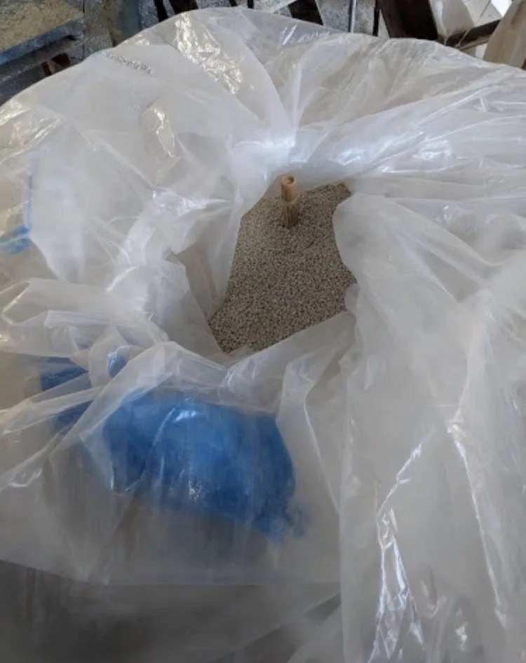 1.5 ton jumbo bags silica with UV / limestone sand polypropylene big bags /sacks with PE liner