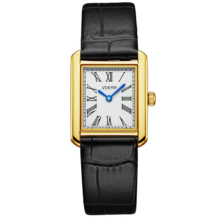 Элегантные простые маленькие прямоугольные золотые кварцевые матовые арабские часы с циферблатом роскошные женские ультратонкие