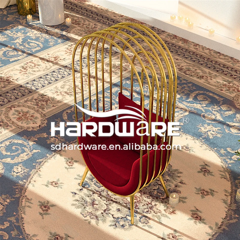 Stainless Steel Metal Furniture Modern Banquet Gold Elegant Wedding Chair