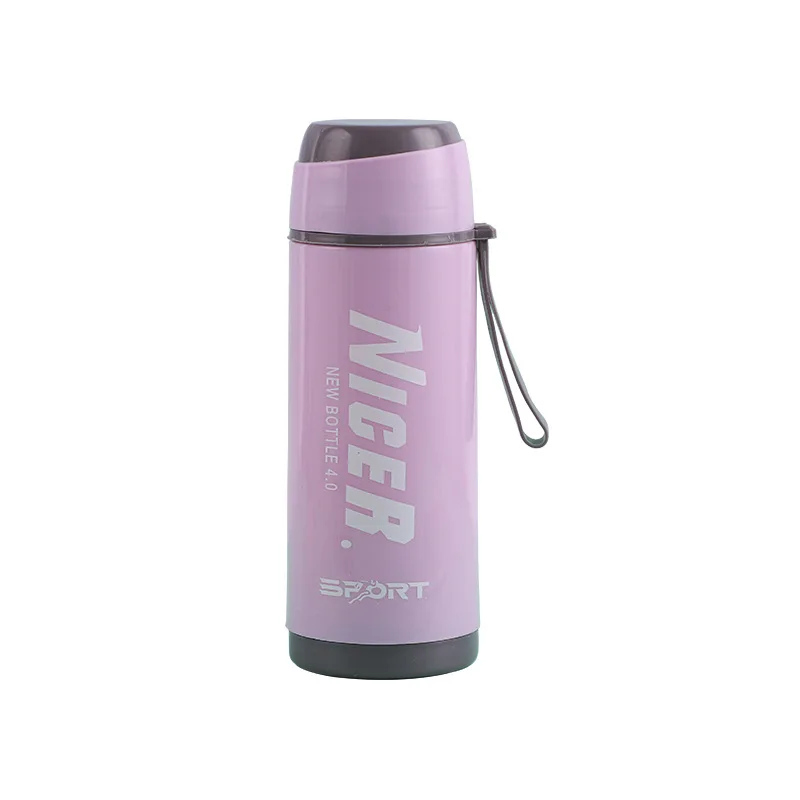 Cheap price double wall glass water bottle with unbreakable NICE plastic shell