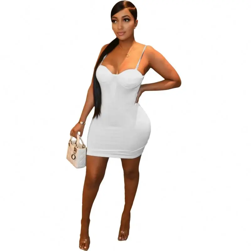 2022 new arrival sexy high quality summer sling sexy low chest suspender high waist bodycone women mini casual dress