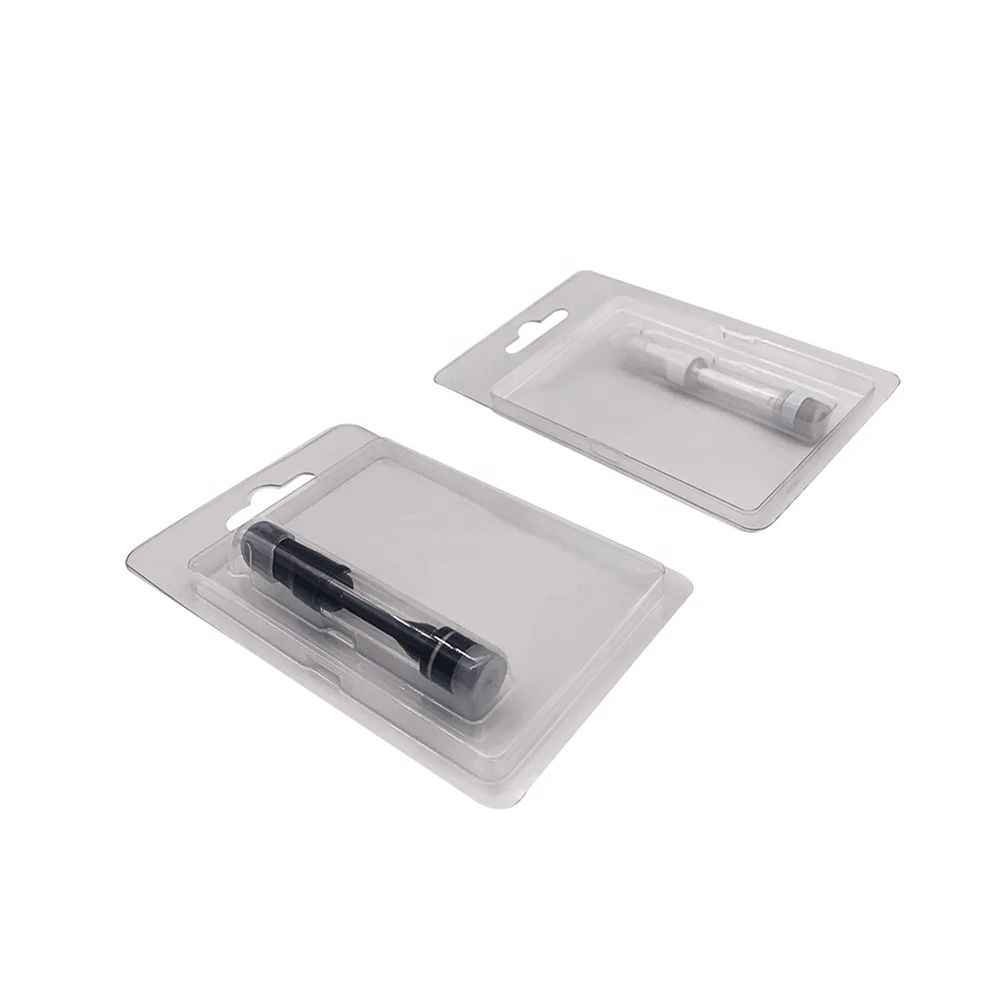 In Stock Clear PVC PET Plastic 1ml Vape Cartridge Blister Packaging Clamshell
