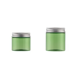 Custom Logo Mexico 50G 80G 100G 150G 50Ml Cylinder Clear Green Empty Colorful Pet Plastic Cream Cosmetic Jar