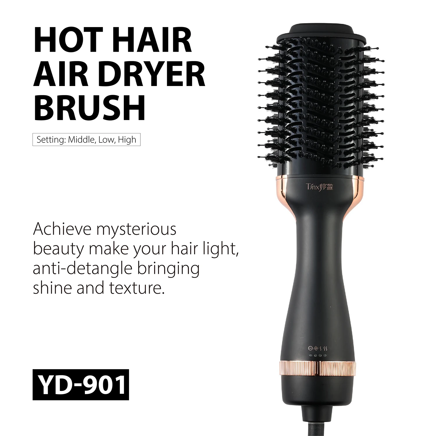 Newest 5 In 1 Professional One Step Hair Dryer and Styler Rotating Hot Air Styler Hair Brush