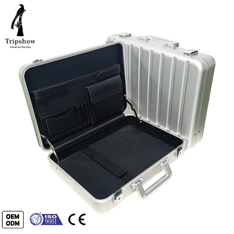 Portable Tool Custom Hard Silver Briefcase Attache Cases Men Laptop Metal Travel Aluminum tool case