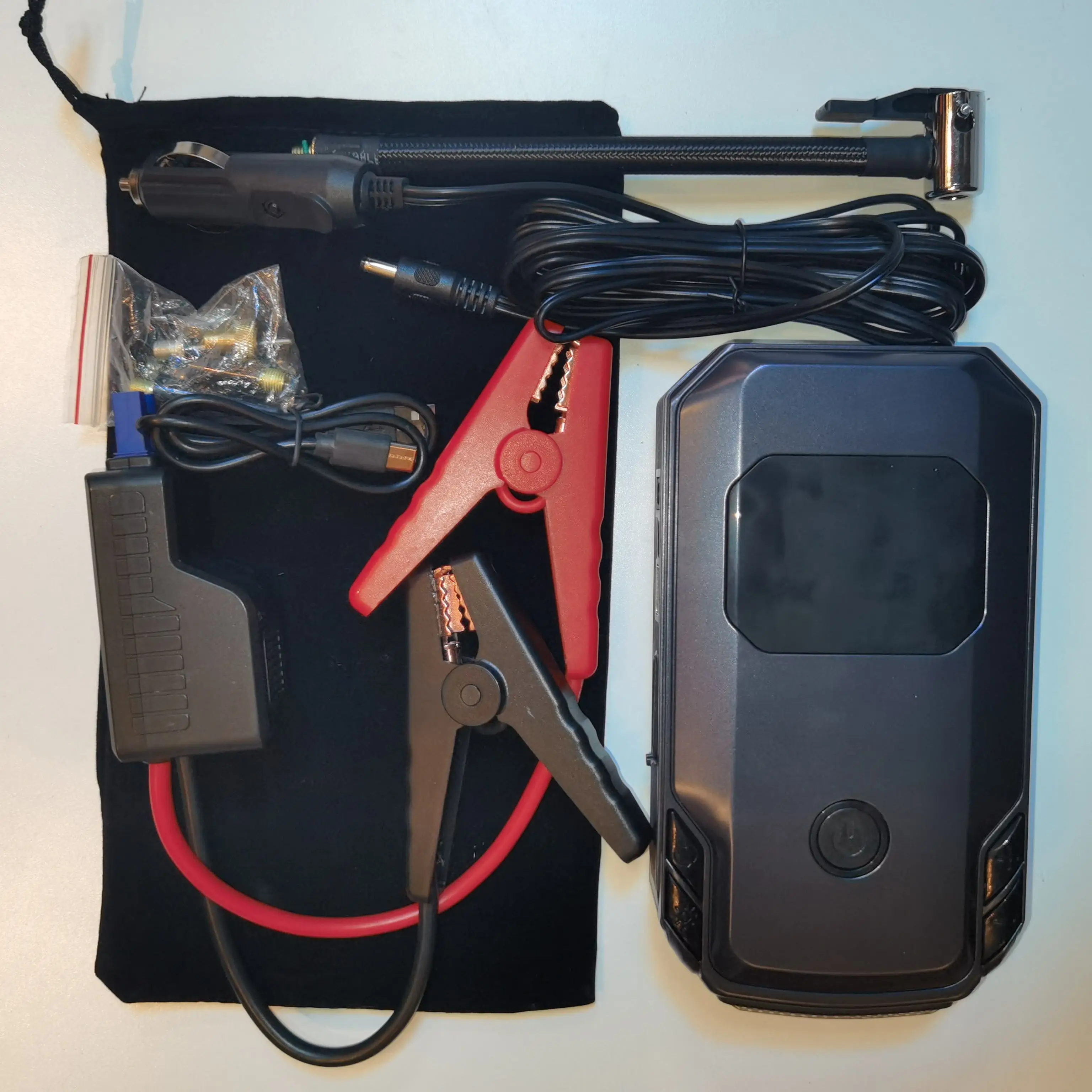 3 in 1 jump starter with car inflator Power Bank Battery Booster Mini 8000 maH New Arrival With Emergency Alarming