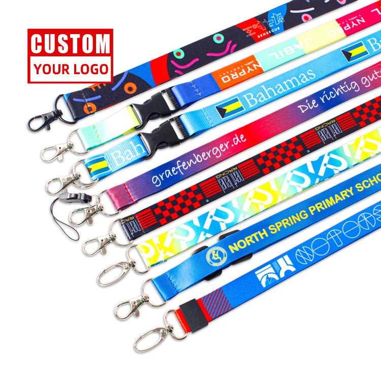 Factory print machine fashion wrist strap double universal crossbody patch phone lanyards