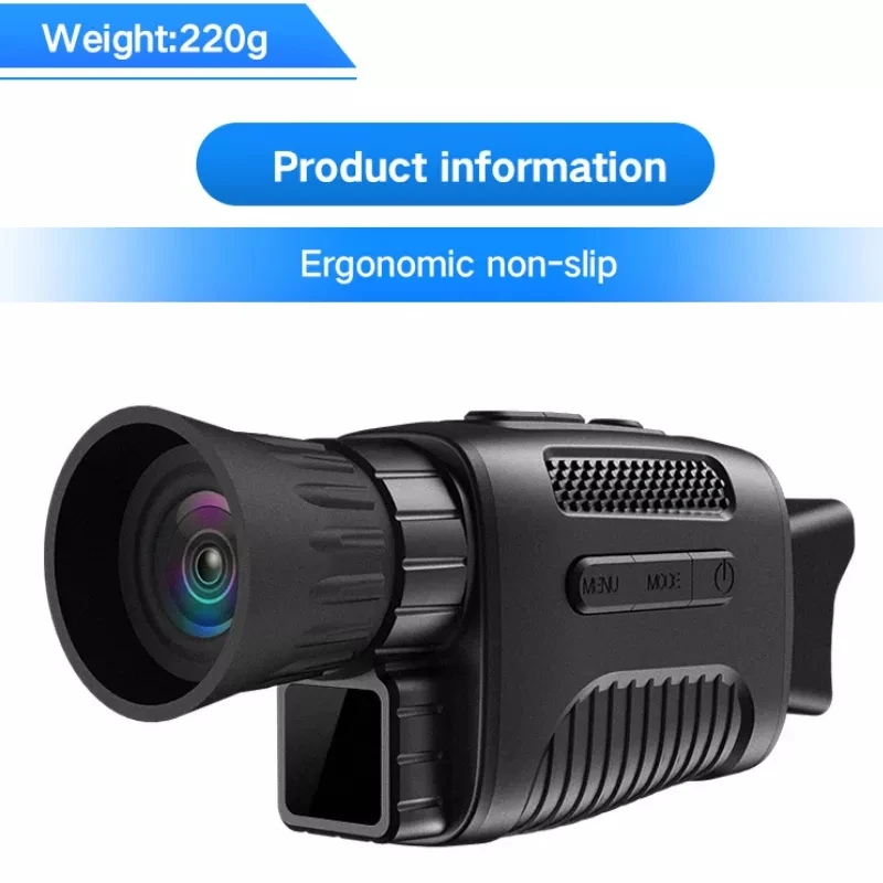 NV1650 HD монокуляр ночного видения с камерой 9 языков 4-кратный цифровой зум 200 м полное темное расстояние обзора