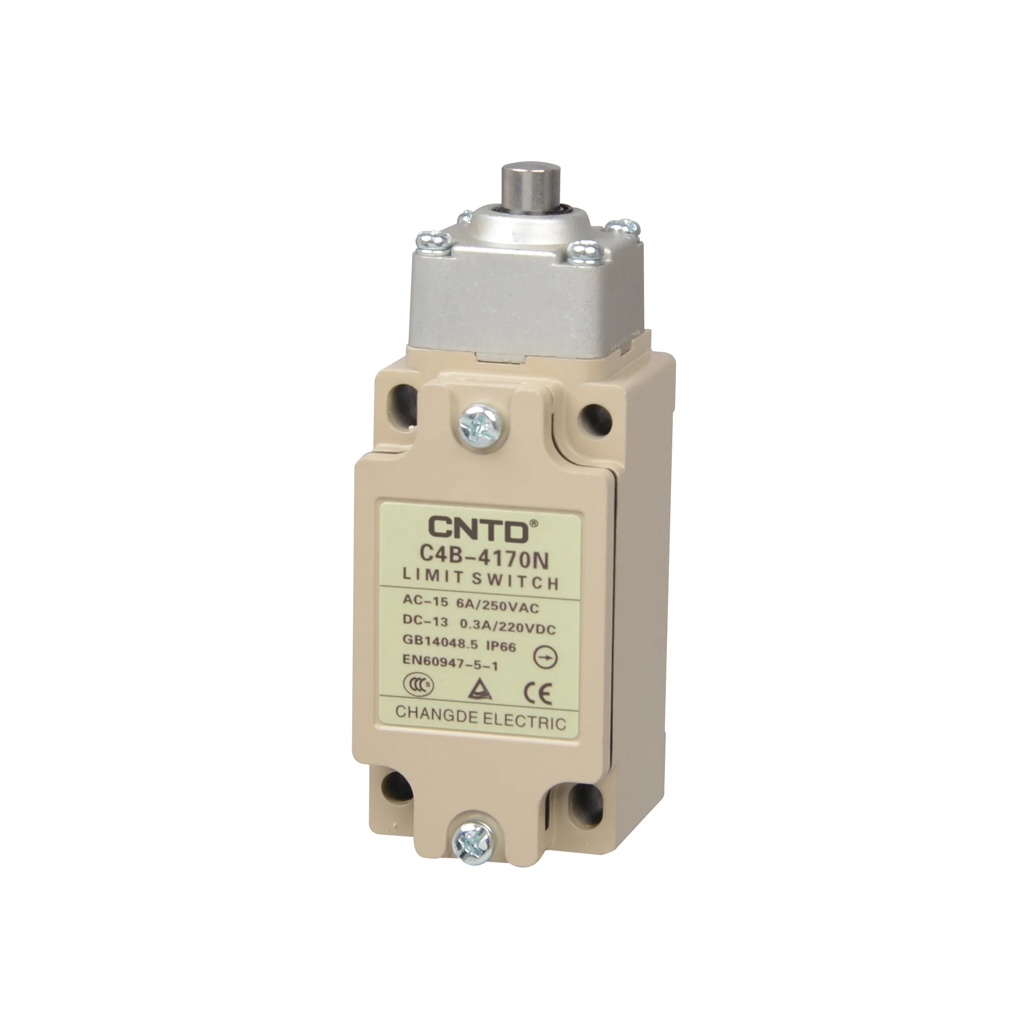 CNTD Ajustable Roller Lever Resin Ball Vertical Safety Limit Switch C4B-4116N 1NO/1NC 6A 250V IP66