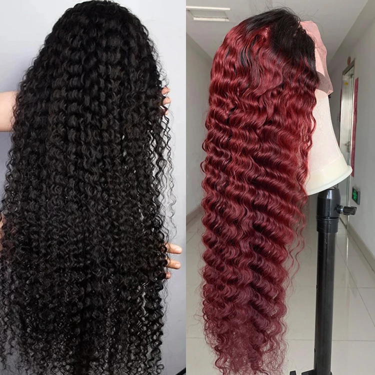 AngelBella Full Lace Wigs With Baby Hair 360 Lace Wigs Vendor Deep Wave 13x4 Lace Front Human Hair Wigs