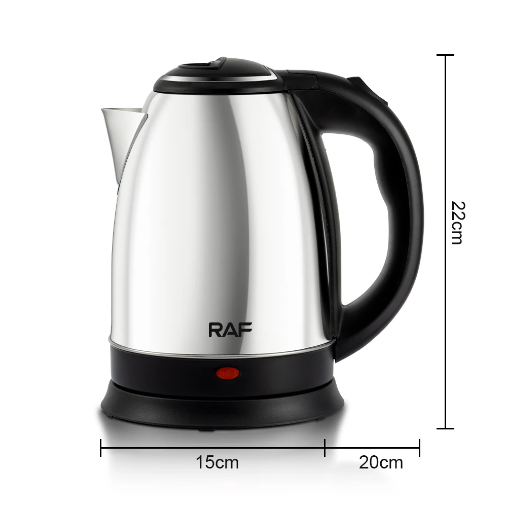 RAF Hot Selling Stainless Steel 1500W Fast Heating 2.0L Large Capacity Electric Kettle