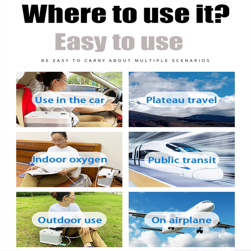 New Factory Price 5 Liters Oxygen Concentrator Price Portable 5l Oxygen Generator Device With Rechargeable Battery