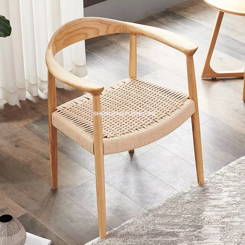 Wholesale Fashionable Yard Cafe Shop Solid Timber Kennedy Armchair Wood Dining Chairs Round Back Arm Chair