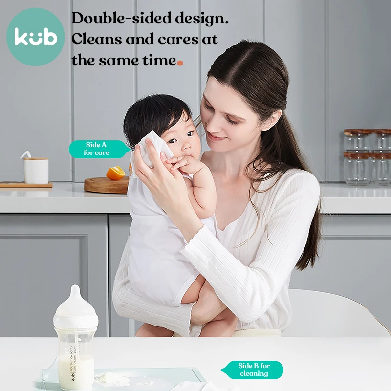 KUB оптовая продажа дешевые водонепроницаемые утолщенные детские влажные салфетки из спанлейса нетканого материала для очистки