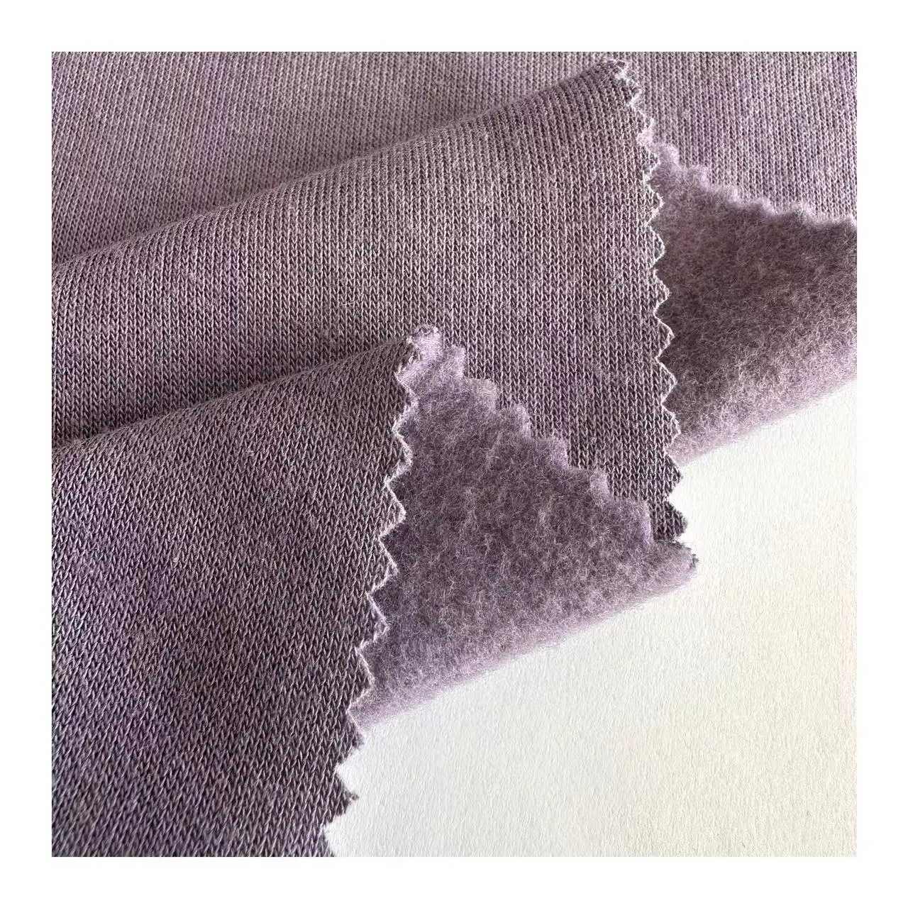 knitted 60% Cotton 40% polyester hoodie fabric soft brushed CVC French terry fleece fabric for winter sweatshirt