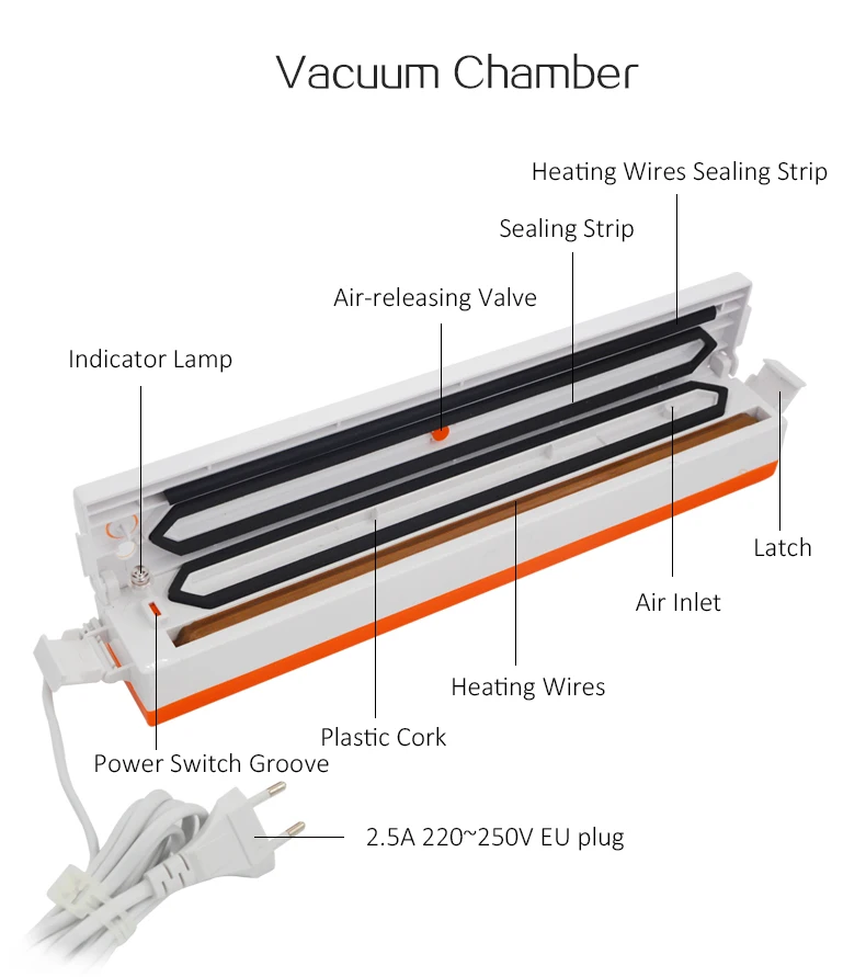 TINTONLIFE Portable Food Vacuum Pack Machine Wholesale Price Mini Home 220V/50HZ LOW Noise TINTON LIFE Stand / Table CE/FCC 100W