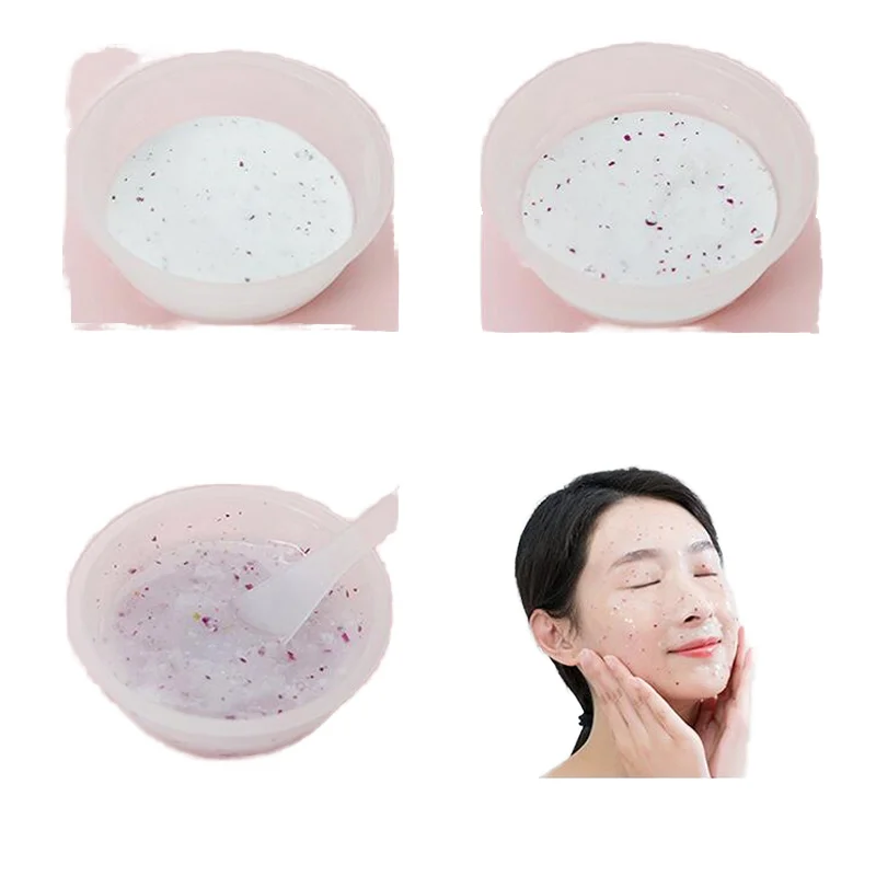 Private Label Organic Cotton Hydro Jelly Facial Mask Moisturizing Whitening Rose Petal Soft Powder Dry Neck Foot Hand Breast