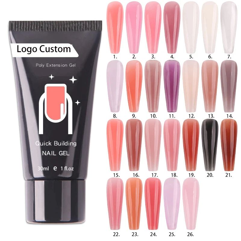 22-Your Logo Nail Gel For Nails Extension Finger Nail Art Manicure Acryl Gel Varnish 15ML UV Gel Polish Extension