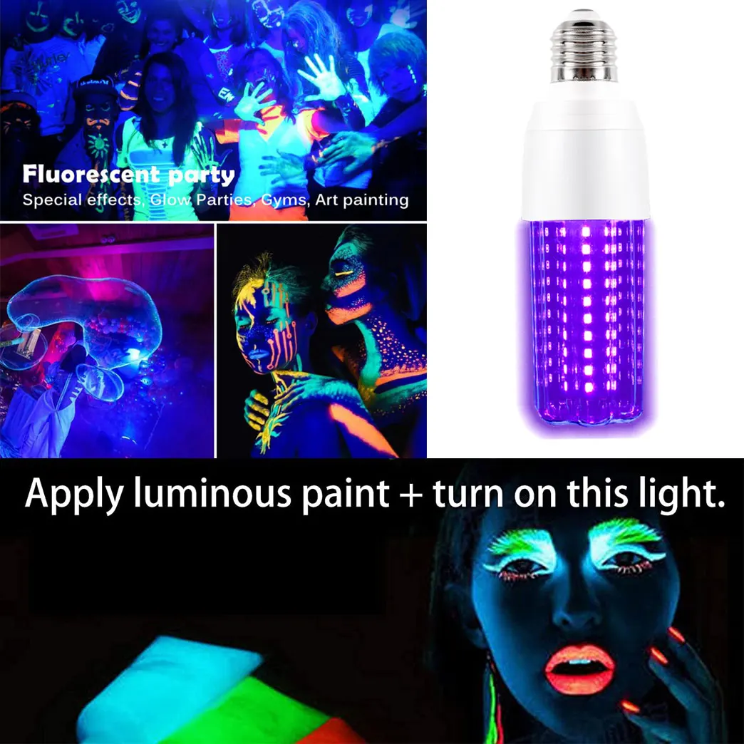 Светодиодная черная лампа GOHDLAMP энергосберегающие cfl лампы светящиеся в темноте e27 УФ-лампа с винтовым