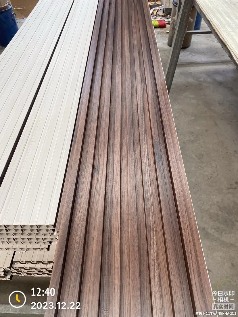 Hot selling High quality WPC Wall Panel waterproof WPC Wall panel with Wooden Grain Fluted Durable Wall Panel