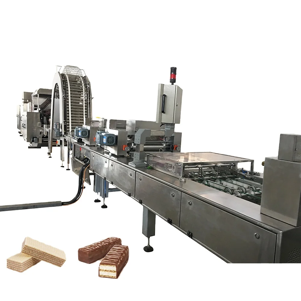 High Efficiency Full Automatic Waffle Biscuit Production Line Wafer Biscuit Making Machine Chocolate Coated Wafer Machine price
