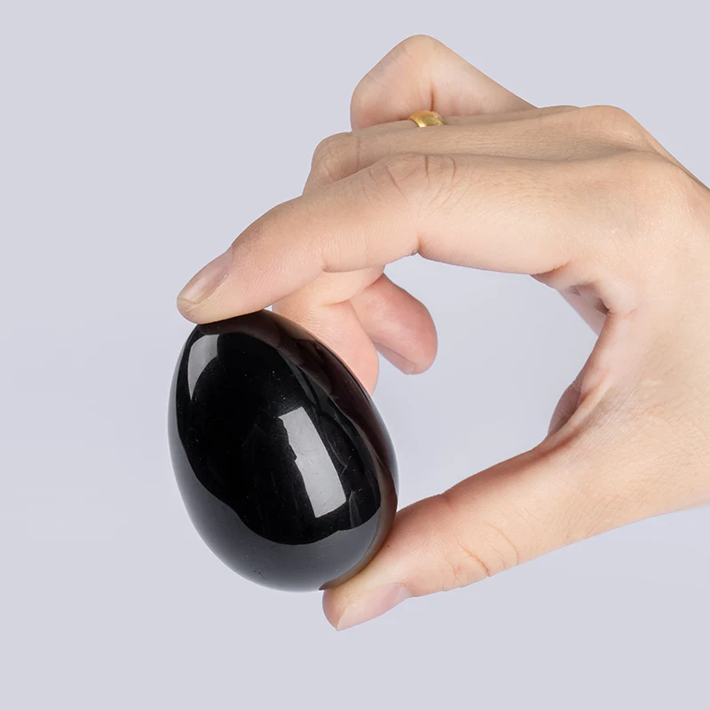 Подарок камень натуральный Obsidian Yoni Egg для