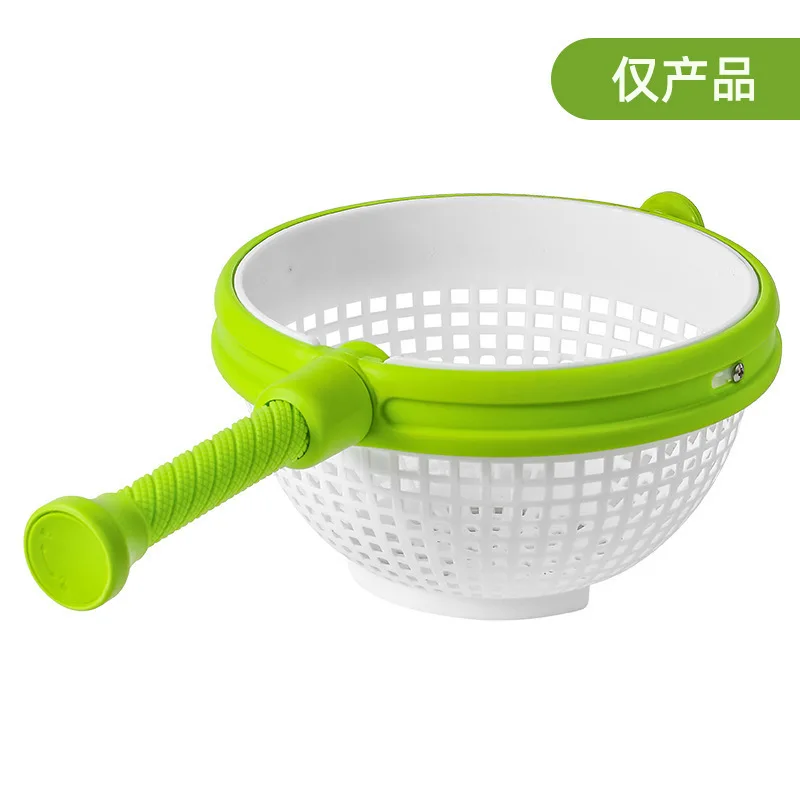 Household Vegetable and Fruit Salad Spinner Cleaning Dehydration Shake Water Rotating Drain Basket