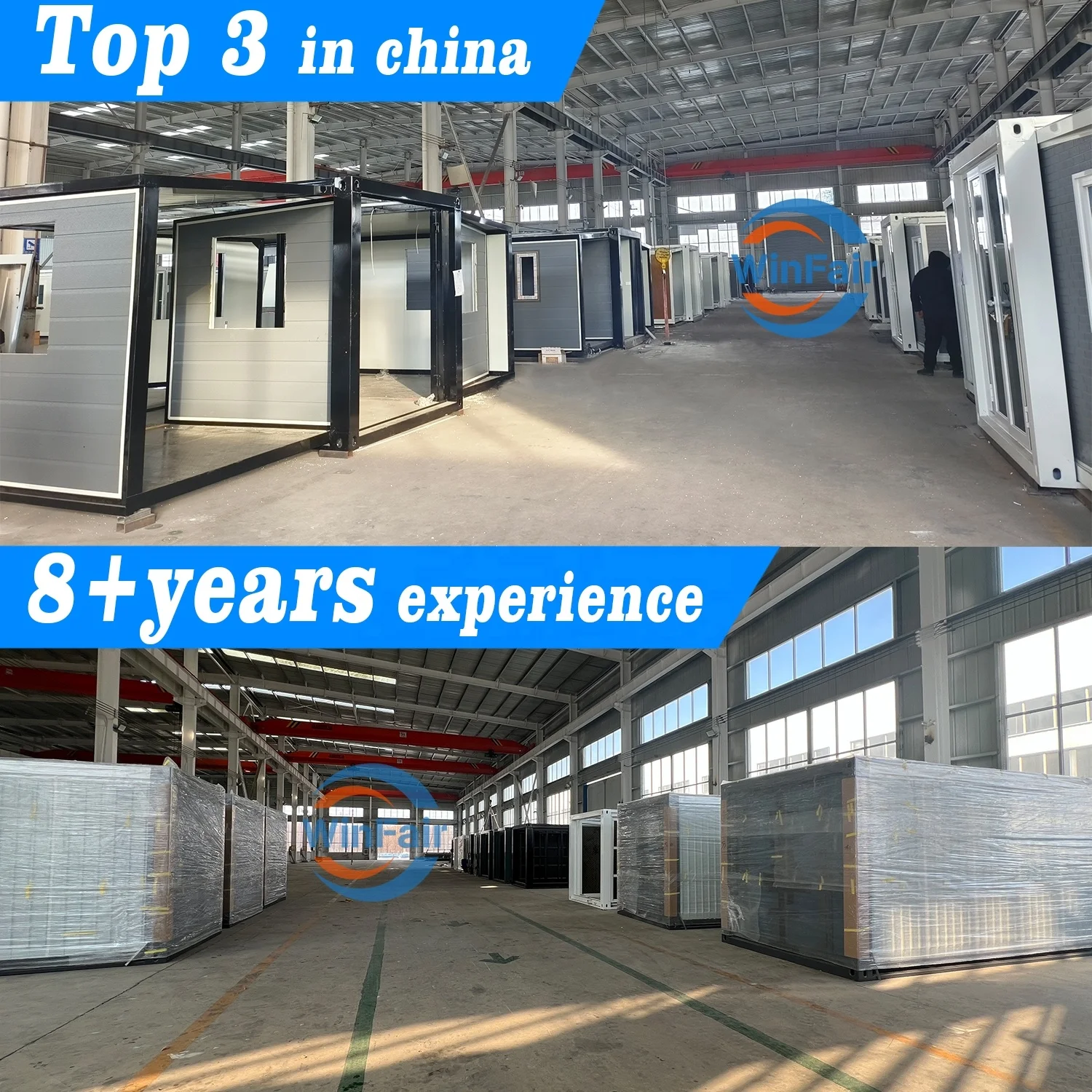 WinFair Luxury Portable Homes Prefab Smart Modern House 3 Bedroom Villa A Frame Prefabricated Homes House 30Ft Fit Villas