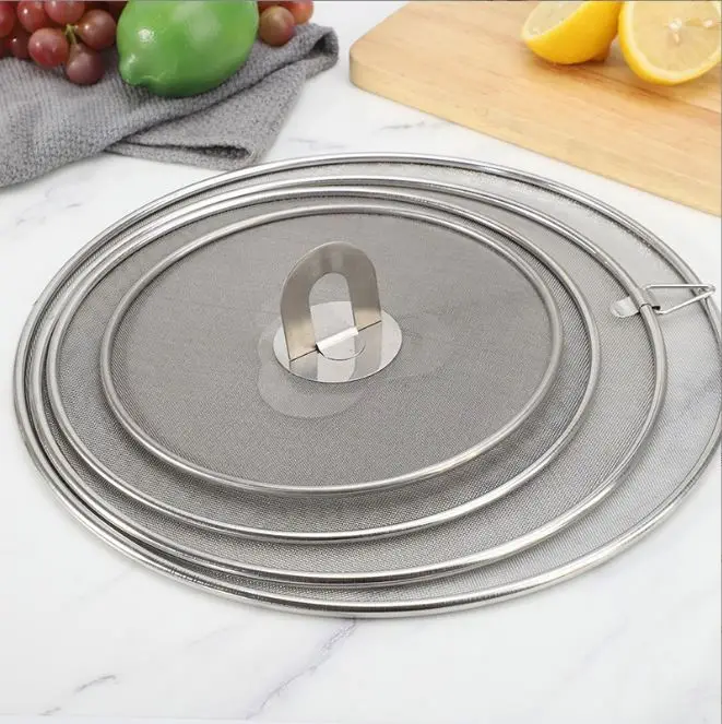 rease Splatter Screen for Frying Pan Grease Splatter Guard Oil Cover  Foldable Knob Skillet Splatter Shield