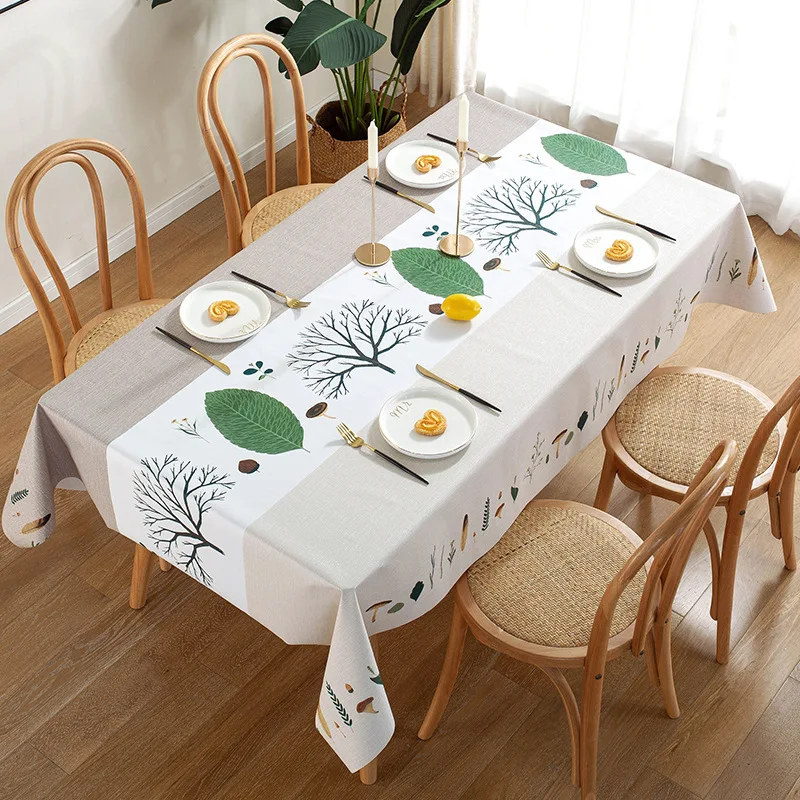 PVC waterproof oil proof and washing rectangular wear-resistant and non-slip table tablecloth