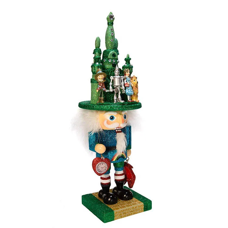 Christmas Ornaments Decorative Red Green Small Nutcracker Toy Soldier Wooden