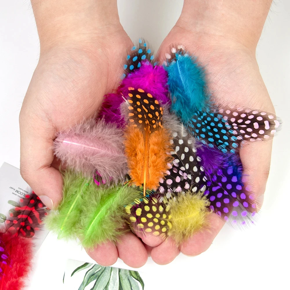 2024 New natural poultry feathers dyed in various colors for Diy hat decoration