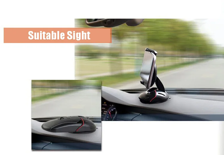 Mouse Shape Car Holder Creative Navigation Multi-function Suction Cup Mobile Phone Folding Holder  Car Suction Cup Bracket