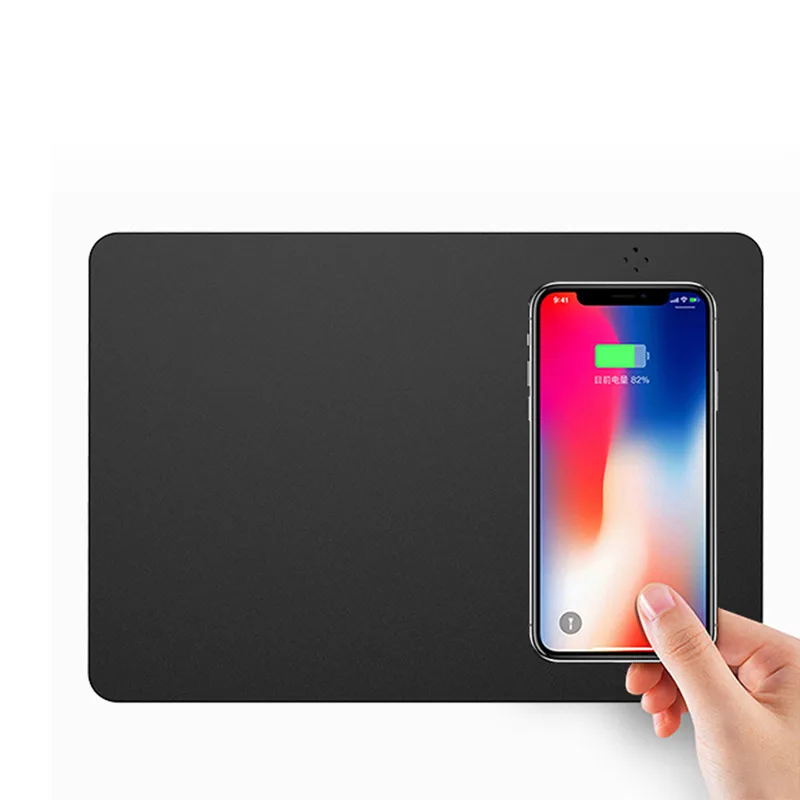 High Quality PU MATERIAL Mouse Pad Custom Logo  Wireless Charging Mouse Pad with usb port