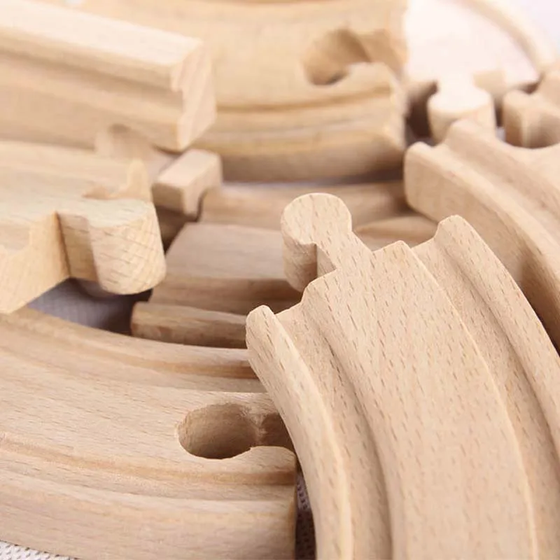 Wooden Train Toy Wooden Car Track Set for Kids