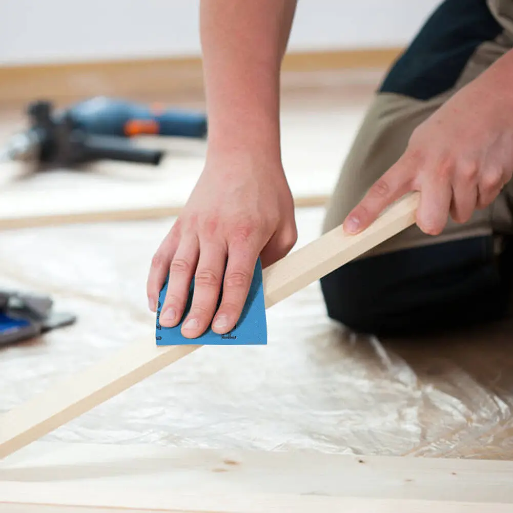 100PCS Wet and Dry Sandpaper 120-220 Grit Sanding Paper Abrasive Paper Sandpaper for Automotive Sanding Wood Furniture Finishing