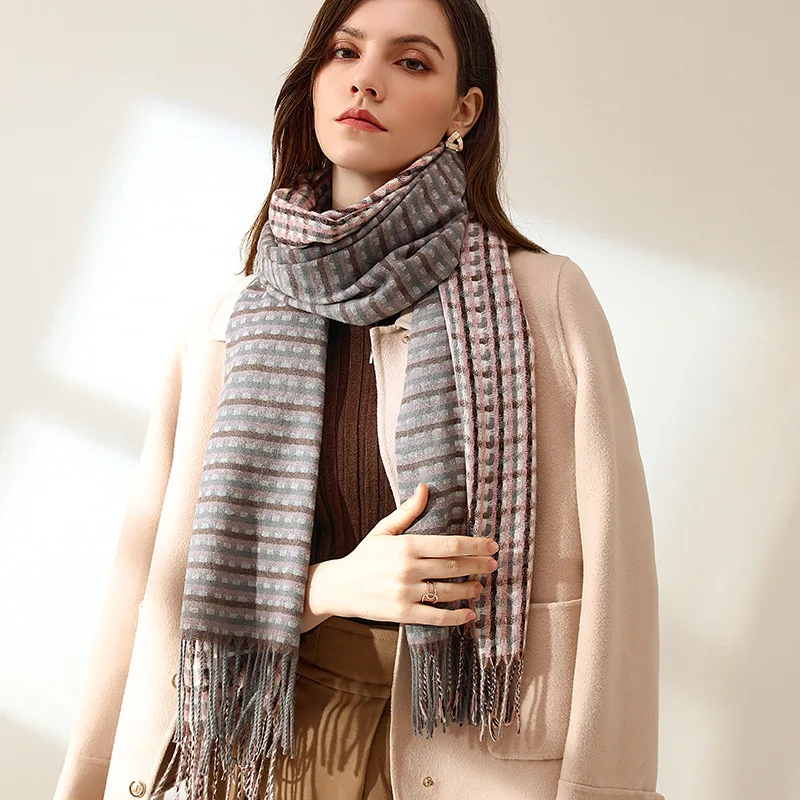 JOJO 2022 Fashion Tassels Muffler Wool Spinning Warm Necker Chief Women Scarf for Girls