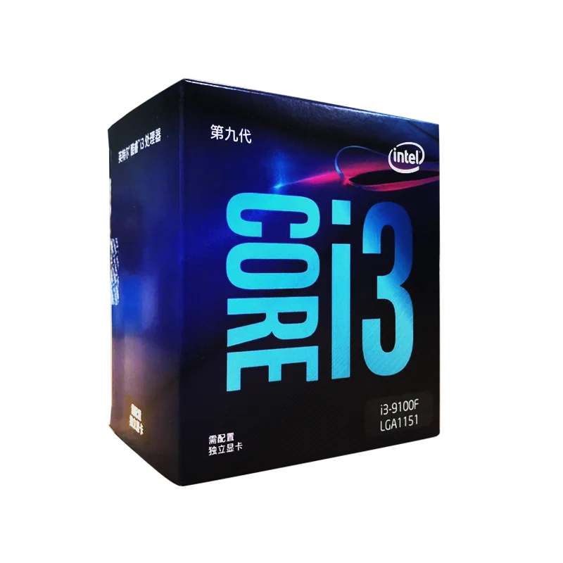  Процессор i3 9100F Core четырехъядерный в коробке процессор LGA1151 3 6 ГГц четыре потока поддержка DDR4 для настольного