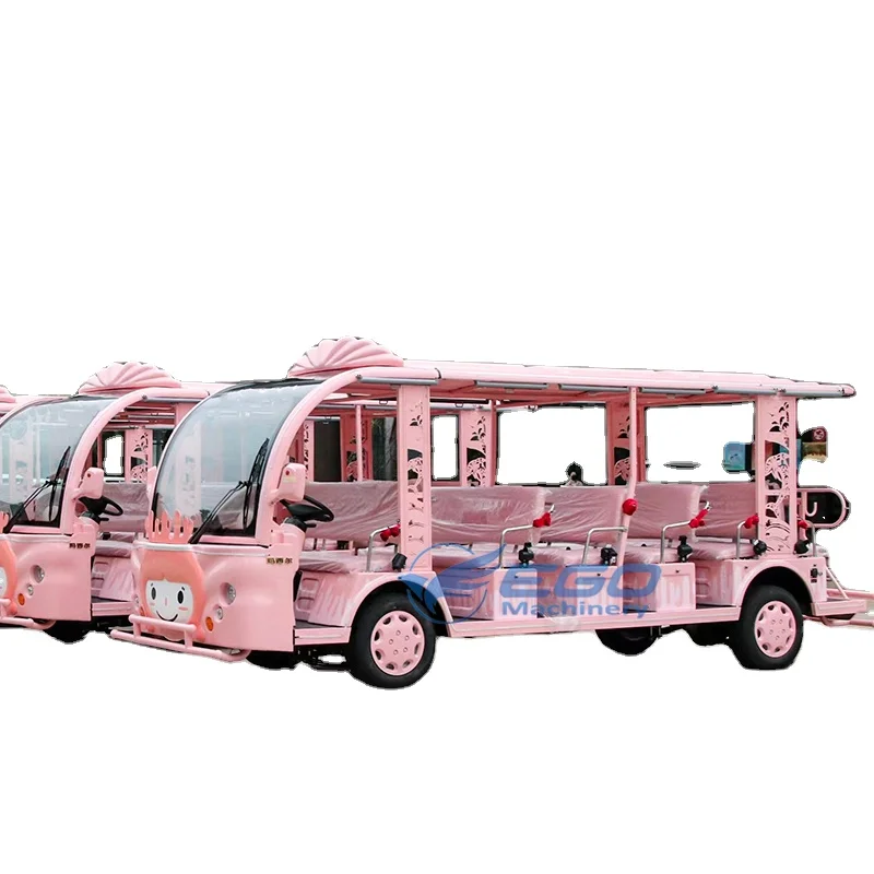 Mermaid Princess Oceanarium Bus Passenger Sightseeing Vehicle Pink Electric Tourist Bus Vehicle for Sale