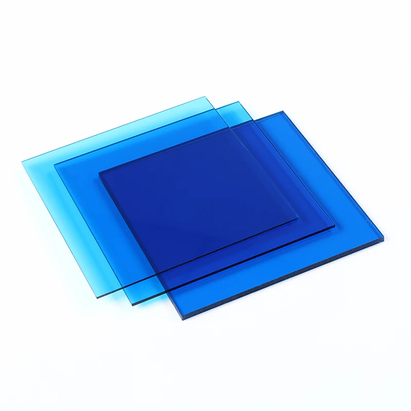 Highly Transparent Double-Sided Coated Polycarbonate PC Board Blue Endurance Board High Hardness Sun Sheets PC Embossed Sheets