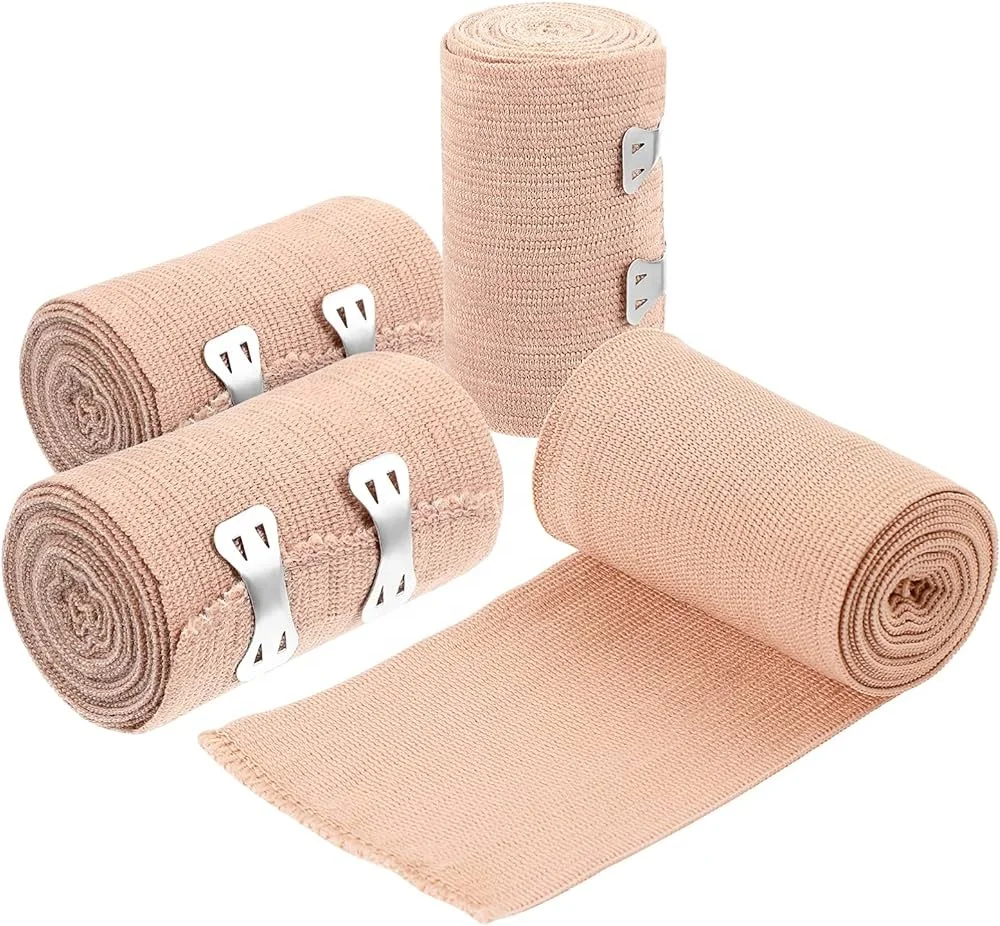 Медицинская резиновая поставка эластичная хлопковая креповая повязка высокая